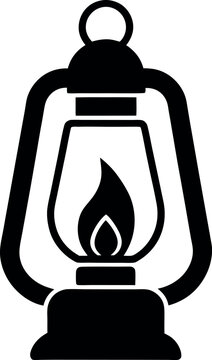 oil lamp vector illustration