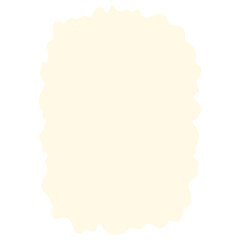Beige abstract shape with soft scalloped edges on white background. Perfect for cute templates, journaling elements, pastel mockups, or aesthetic digital design projects.