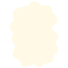 Freeform beige abstract blob shape with soft uneven edges on white background. Ideal for organic layouts, artistic mockups, creative frames, or minimalist design projects.