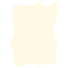 Freeform beige abstract blob shape with soft uneven edges on white background. Ideal for organic layouts, artistic mockups, creative frames, or minimalist design projects.
