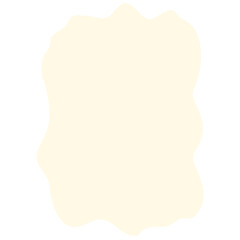 Freeform beige abstract blob shape with soft uneven edges on white background. Ideal for organic layouts, artistic mockups, creative frames, or minimalist design projects.