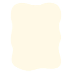 Freeform beige abstract blob shape with soft uneven edges on white background. Ideal for organic layouts, artistic mockups, creative frames, or minimalist design projects.