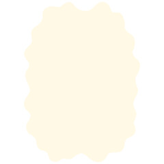 Soft beige abstract shape with rounded scalloped border on white background. Ideal for aesthetic layouts, pastel mockups, journaling designs, or creative minimalist projects.
