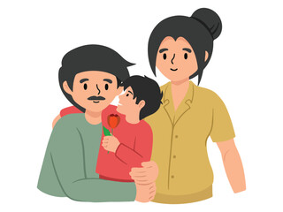 Family Cartoon Clip Art Illustration