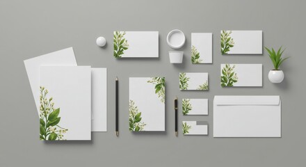 Floral Stationery Mockup