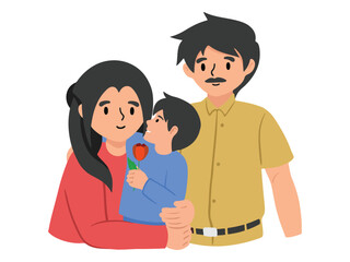 Family Cartoon Clip Art Illustration