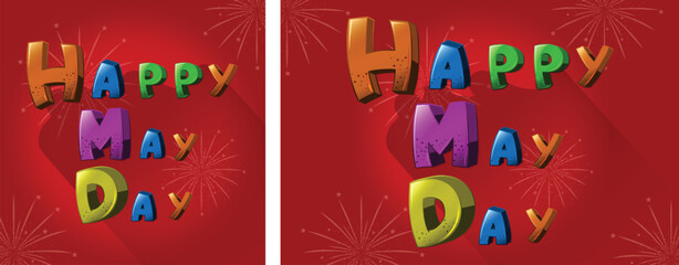  happy Labor Day On 1 May. coronavirus, vector illustration design.	