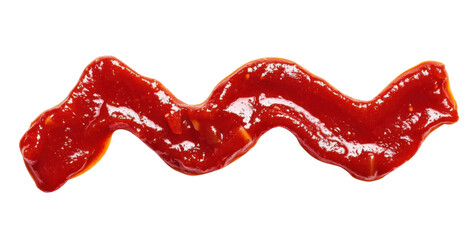 Fototapeta premium ketchup wave on white background