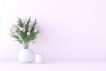 Simple, minimalist, pastel floral arrangement