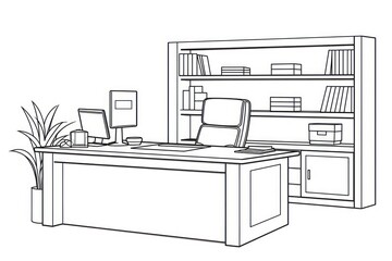 Office furniture sketch table.
