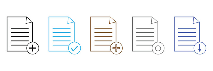 List icon Flat art illustration in outline .Vector Illustration .EPS 10 . 