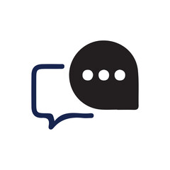 Comment icon vector symbol icon speech bubble icon discussion line icon in trendy flat design.talk message Bubble chat icon. vector illustration eps 10.
