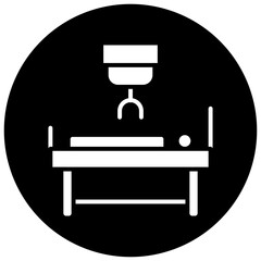 Health Automation Black Circle Icon, Health Automation Icon – Medical Technology, AI in Healthcare, Digital Health Concept Vector