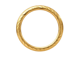 Obraz premium Golden ring on transparent background. Jewelry concept. Symbol of wealth and luxury.