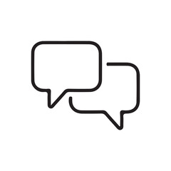 Comment icon vector symbol icon speech bubble icon discussion line icon in trendy flat design.talk message Bubble chat icon. vector illustration eps 10.