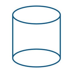 Cylinder icon vector, outline style cylinder icon, linear style cylinder icon vector in trendy flat style illustration isolated on white background.