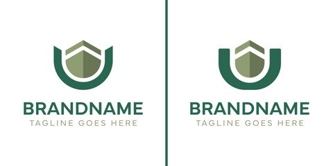 Letter U Kaaba Line Logo, for travel agencies that specialize in religious and cultural tours, such as Hajj or Umrah pilgrimages © Prayoga
