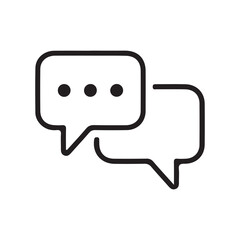 Comment icon vector symbol icon speech bubble icon discussion line icon in trendy flat design.talk message Bubble chat icon. vector illustration eps 10.
