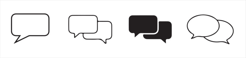 Comment icon vector symbol icon speech bubble icon discussion line icon in trendy flat design.talk message Bubble chat icon. vector illustration eps 10.