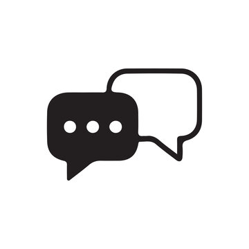 Chat icon vector isolated on background. Trendy message symbol.comment icon speech bubble symbol Chat message icons - talk message Bubble chat icon. vector illustration eps 10.