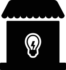 Rounded Filled Electronics Shop Icon