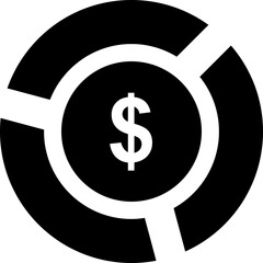 Rounded Filled Market Share Icon