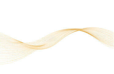 Abstract Golden Wavy Lines Graphic