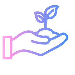 hand Line Gradient Icon