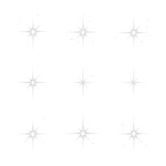 snow flakes on transparent background