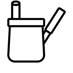 Mexican Coffee Vector Line Icon Design