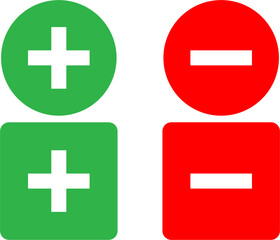 add and remove plus minu icon vector design