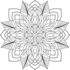 Mandala, Decor, Indian, Coloring, Drawing, Picture, Pattern, Relaxation, Meditation