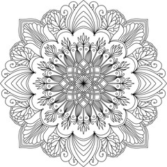 Mandala, Decor, Indian, Coloring, Drawing, Picture, Pattern, Relaxation, Meditation