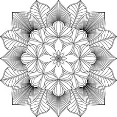 Mandala, Decor, Indian, Coloring, Drawing, Picture, Pattern, Relaxation, Meditation