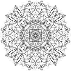 Mandala, Decor, Indian, Coloring, Drawing, Picture, Pattern, Relaxation, Meditation