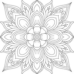 Mandala, Decor, Indian, Coloring, Drawing, Picture, Pattern, Relaxation, Meditation