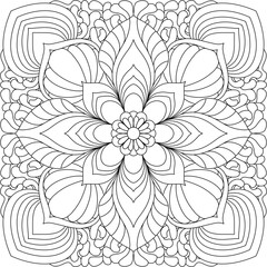 Mandala, Decor, Indian, Coloring, Drawing, Picture, Pattern, Relaxation, Meditation