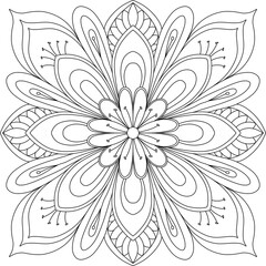 Mandala, Decor, Indian, Coloring, Drawing, Picture, Pattern, Relaxation, Meditation