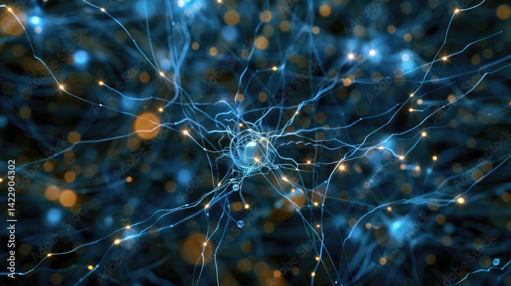 Poster a stunning visual representation of interconnected nodes and links, showcasing the complexity and be
