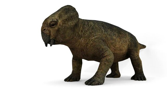 lystrosaurus animation on white background