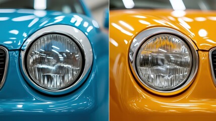 Car Headlight Restoration with Pastel Colors