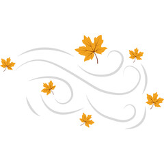 Wind Blowing Maple Leaf