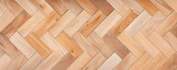 Wood panel texture with a herringbone pattern. The alternating light and dark shades of oak wood.