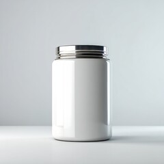 White Jar Mockup: Clean, Minimalist Product Packaging