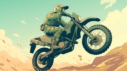Desert Motocross Adventure: A Rider's Leap of Faith