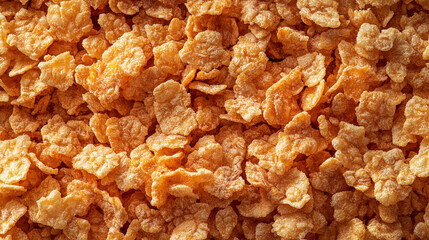 Close up of seamless crispy rice cereal texture background symbolizes comfort childhood nostalgia and morning routines often associated with simplicity warmth and the start of a new day


