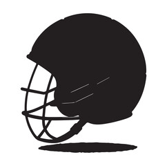 Soccer helmet silhouette vector illustration