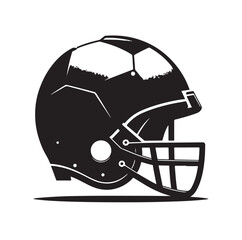Soccer helmet silhouette vector illustration