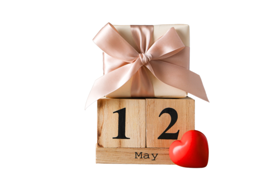Marking International Nurse Day on May 12 with gifts and gratitude, isolated on white, PNG