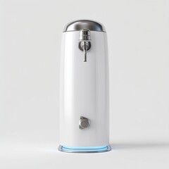 Minimalist Beer Dispenser: White and Chrome Elegance